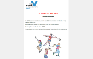 Matinée lancer à Pontoise 