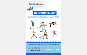 Rassemblement lancer/haies/hauteur à partir des benjamins