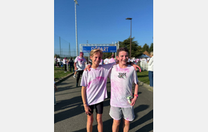 Raphael et Gabriel à la color Run à Montmorency